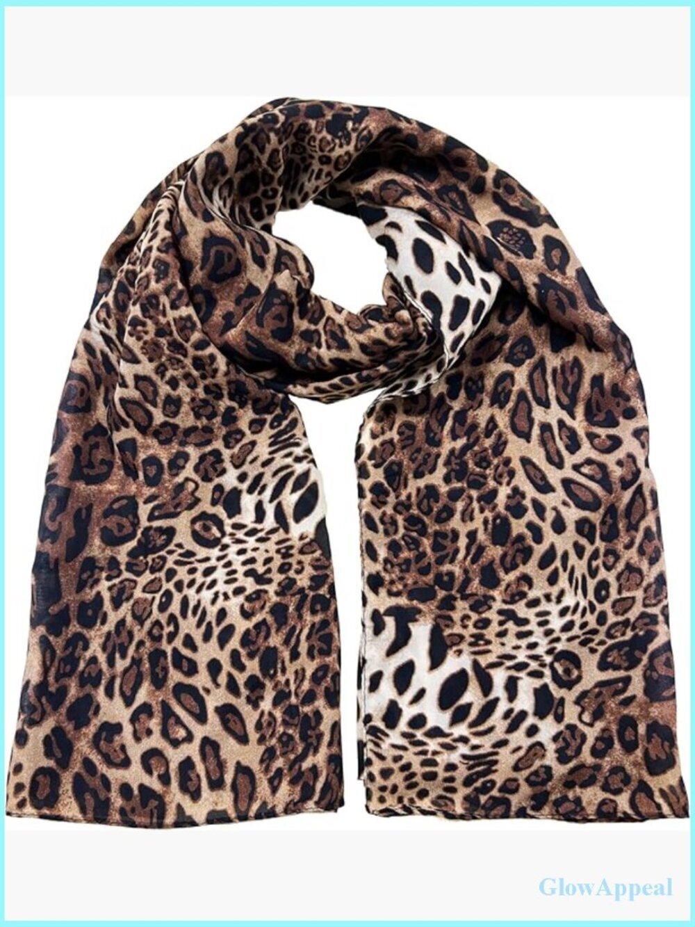 Lightweight Leopard Print Shawl Scarf - Fashion Wrap for Women